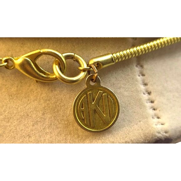 Gold Tone Anne Klein Snake Chain - approx 32" - Picture 2 of 3